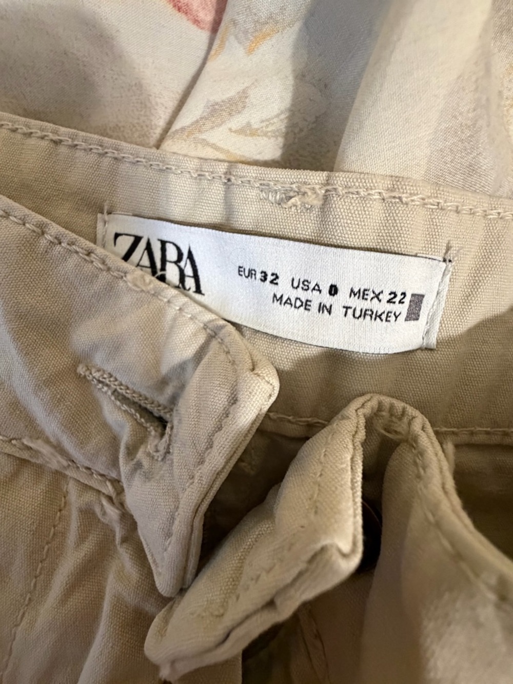 Zara Beige Elastic Cuff Track Pants - Picture 5 of 5